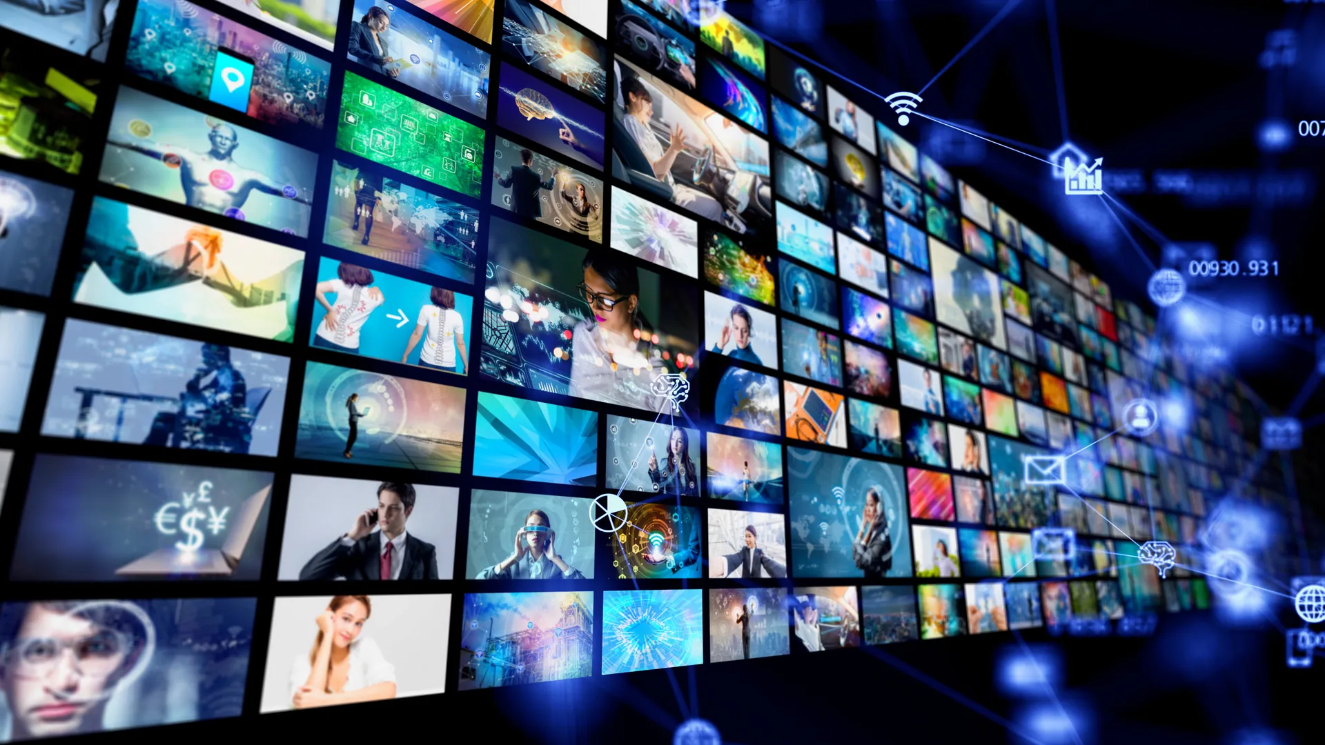 Digital media streaming video wall