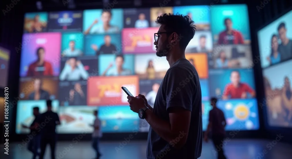 Person viewing immersive digital media