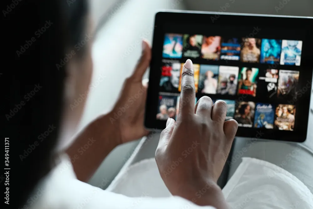 Woman using a tablet